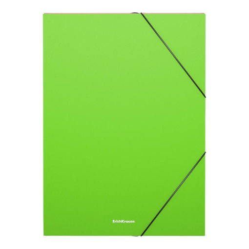 Picture of ELASTIC A4 3 FLAP FOLDER NEON GREEN